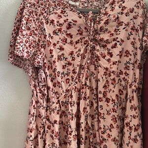 Maurices Pink Floral Top